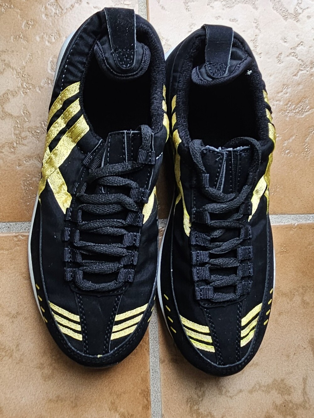 NWOT Black and Gold Athletic Sneakers espadrille-style
